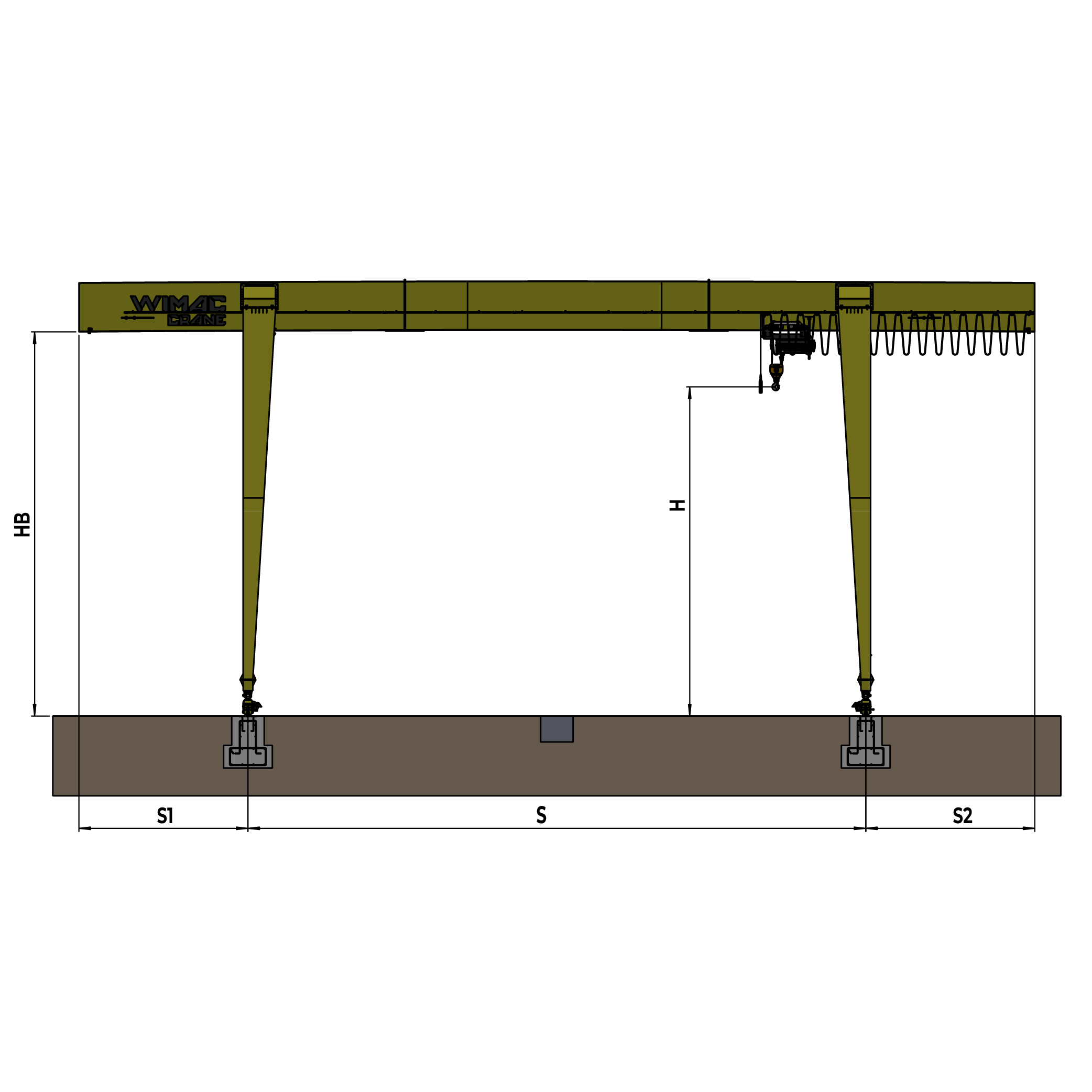 Diagrama de Grúa Pórtico